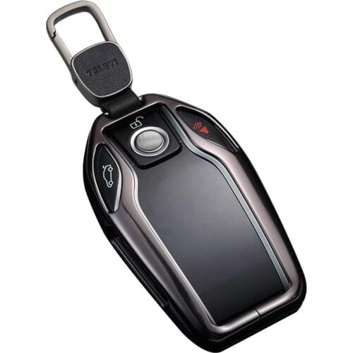 Kwaks Car Key Protection Case Aluminum Alloy Cover For BMW Touch Screen Smart Romote Fob Shell