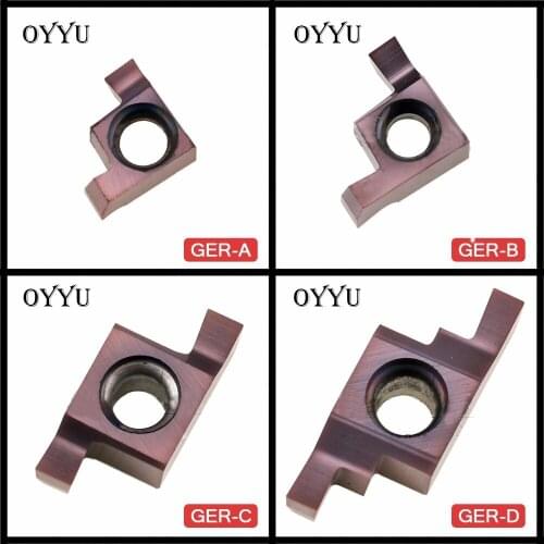 OYYU Small Hole Sloting Blade GER100 GER120 GER150 GER200 GER250 GER300 GER350 GER400 A B C D Insert CNC Grooving Cutter Tools