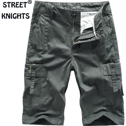 Mens 2021 Summer New Casual Fashion Style Pure Color Leisure Soft Touch Shorts Men 97.5% Cotton Street Knee-Length Beach Shorts