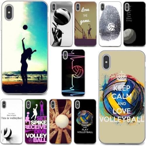 Soft Skin Cover For Xiaomi poco X3 nfc F2 Pro M3 Mi 5X 6X Max Mix 1 2 2S 3 Mi5 Mi6 Mi3 Mi4 Girls-Sports-Peace-Love-Volleyball