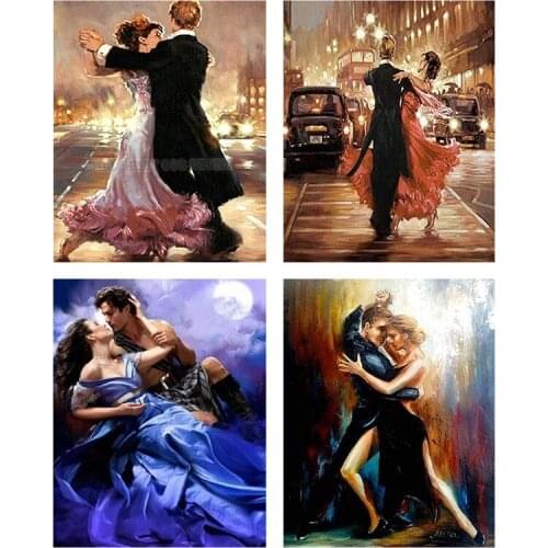 CHENISTORY Diamond Embroidery Figure Tango Dance Craft Kit Full Drill 5D DIY Diamond Painting Portrait Handicraft Home Decoratio