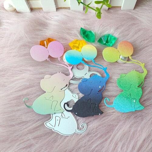 New Elephant balloon metal cutting die mould scrapbook decoration embossed photo album decoration card making DIY handicrafts