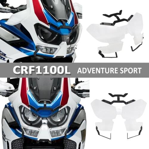 Motorcycle Headlight Guard Head Light Acrylic Protector Cover Off Road Fit for Honda Africa Twin CRF1100L 2020 2021