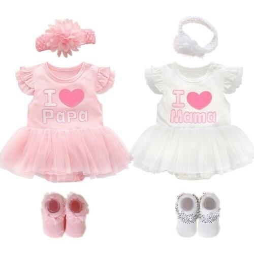 Newborn Baby Girl Dresses & Clothes 1 Year Old kids Party Dress Summer Set Pink Princess 0 to 3 6 9 Months Roupa Bebe