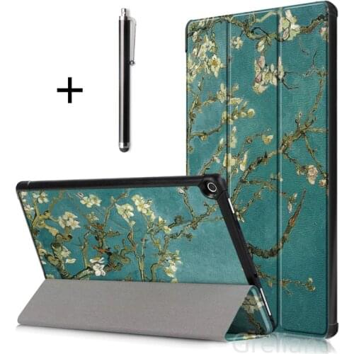 Folding Cover for Amazon Kindle Fire HD 10 2019 Case Magnetic Smart Awake Pu Leather for Kindle Fire HD10 2017 Cases Folio Stand