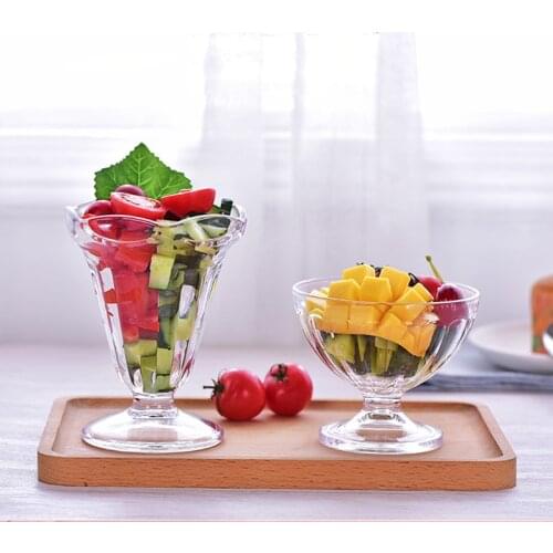 Shatter-resistant Acrylic Ice Cream Cup Milk Tea Dessert Shop Commonly Used Plastic Ice Cream Dessert Cup Factory Direct Sales