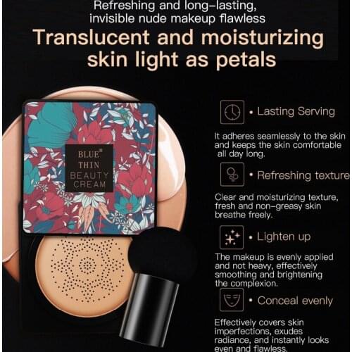 Mushroom Head Air Cushion CC Cream Natural Moisturizing Foundation Concealer Whitening Makeup BB Cream Cosmetics