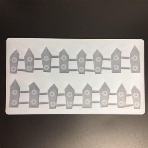 Chocolate Insert Fence Fondant Silicone White Cake Mold Chocolate Baking Cake Decorating Tools #43