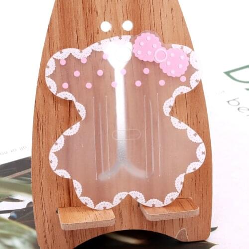 100pcs 6.8*7.8cm PVC Fashion Jewelry Colorful Card Cute bear Shape hair clip Hairpin Display /Accessory displays jewelry cards