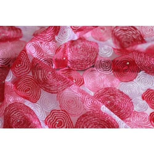 120*100cm fuscia blue circle embroiderd lady girl kid Dress Applique DIY Headdress scarf veil Embroidered Lace Fabric Patch