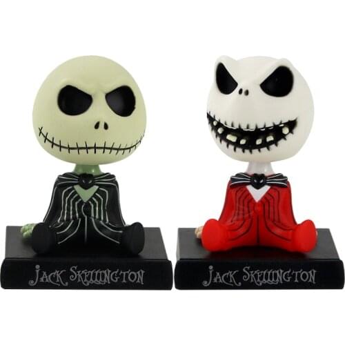 13cm The Nightmare Before Christmas Bobble Head Jack Shake Head Phone Holder Phone Bracket PVC Action Figure Toys Model Doll