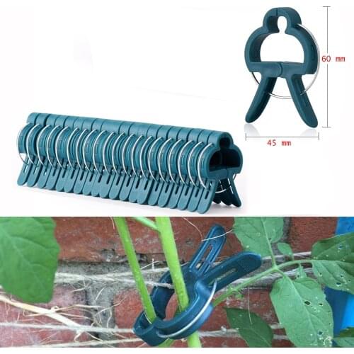 20Pcs Reusable Plant Clips Plastic Gardening Accessories for Supporting Stems of Flower Vine Vegetables Tomatoes Climbing