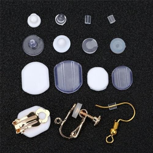 30-200pcs Hypoallergenic Rubber Silicone Earring Back Stoppers For DIY Stud Clip Earring Making Jewelry Findings Accessories