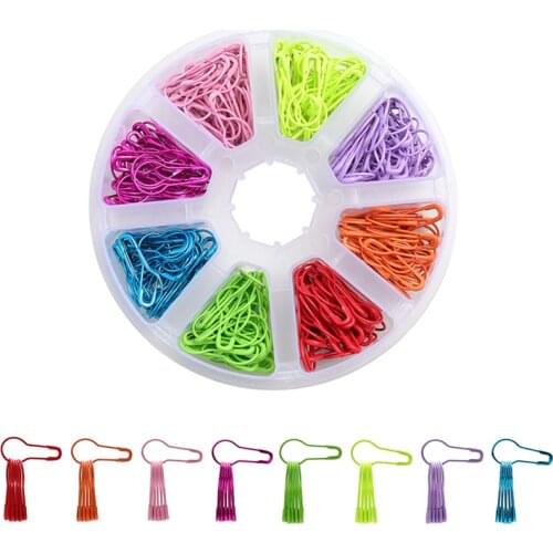 320pcs Lovely Metal Safety Pins DIY Sewing Locking Stitches Tools Colorful Pin Needle Clothing Apparel Accessories with Box
