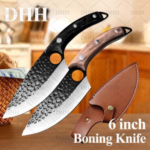 6 inch Butcher Knife Stainless Steel Forged Boning Knife Kitchen Knives Set Chef Knife Damascus Steel Cooking Tools