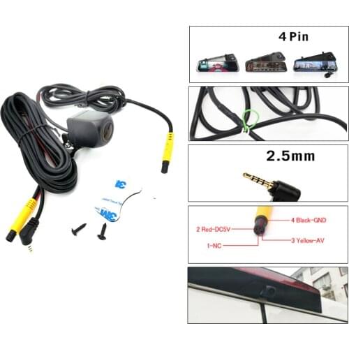 720P/1080P Car Rear View Dual Control Camera with 4 pin for Car DVR Mirror Dash Cam