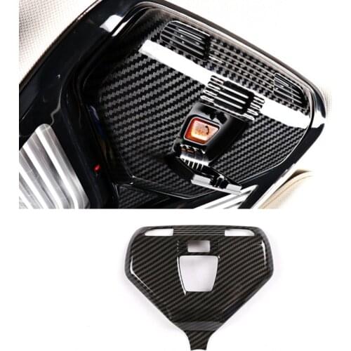 ABS Car Roof Reading Lamp Panel Decoration Cover Trim For BMW X5 G05 2019 Carbon Fiber Color Auto Interior Accessories