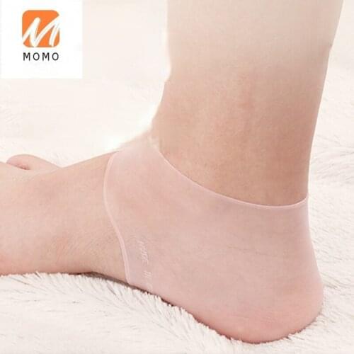 AntiCrack Heel Artifact Moisturizing Foot Mask Anti-Foot Cracking Foot Protector Ultra-Thin Silicone Socks for Women Heel Sleeve