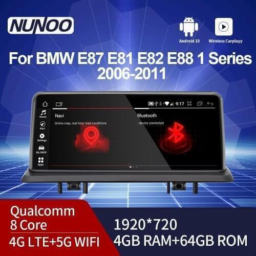 Nunoo 8 Core 10.25 Inch Car DVD Player Multimedia Gps Navigation system screen for BMW E87 1 Seires
