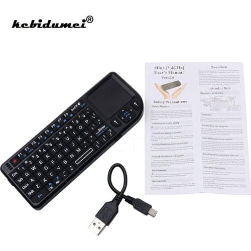French/Spanish/Russian/English mini Handheld 2.4G RF wireless Keyboard 3 in 1 With Touchpad Mouse For PC Notebook Smart TV Box