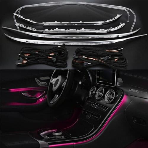 For W205 X253 Mercedes benz C GLC class C260 GLC C180 Atmosphere advanced light decoration lamp 3/12/64 color Ambient light