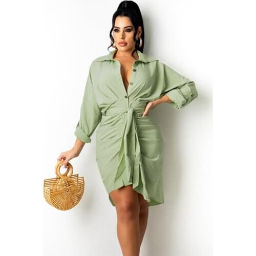 Dominezl Fashionable Shirt Dresses