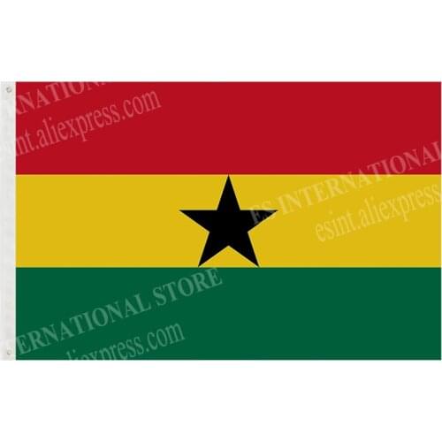 Ghana Flag National Polyester Banner Flying150* 90cm 3ft x 5ft flag All over the world Worldwide outdoor