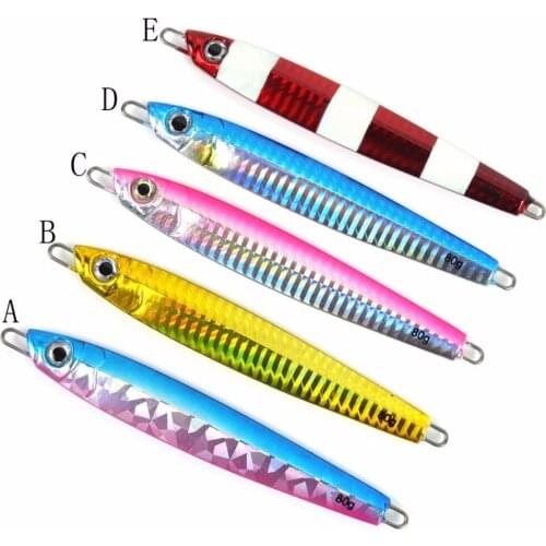 HiUmi 5PCS IronPlate Lead Fish Road Bait 80g High Quality Bait 12.5cm Metal Spoon Jigging Lure