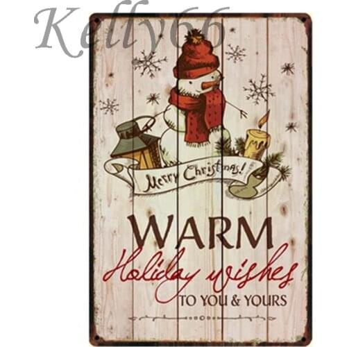 [ Kelly66 ] Christmas Warm Holiday Gift Wall Painting Plaque craft 20*30 CM Size y-1138