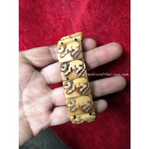Collection of the Qing Dynasty bone Bracelet,mouse statue,free shipping