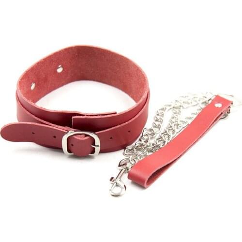 Leather Adult Products Neck Collar Slave Fetish Women Erotic Games Toys BDSM Collar Bondage Restraints Sex tools For Couples
