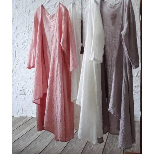 Women Summer Cotton Linen Sunscreen Jackets Ladies Solid Color Simple Coat Outerwear Female Vintage Thin Coat Jacket