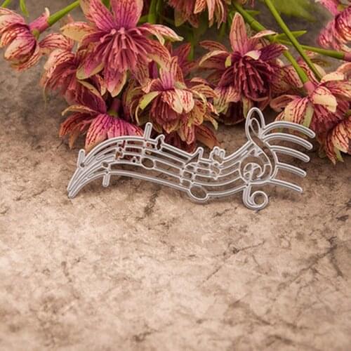 Note Metal Musical Note Staff Cutting Dies Stencil Scrapbooking Photo Album Card Paper Embossing Craft DIY