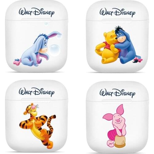 Cute Winnie Bear Donkey Tigger Silicone Cases For Apple Airpods 1/2 Protective Shockproof Wireless Earphone Cover Charging Box B