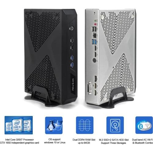 Mini PC intel core i5 9400F i7 9700F Nvidia GTX 1650 4GB Gamer pc Desktop computer win 10 4K 8K support 4 displays DP 2HDMI DVI