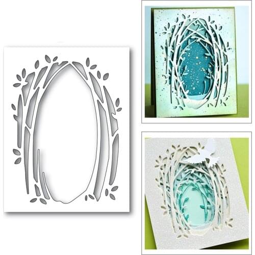 Layered Grove Branches 2020 Halloween New Metal Cutting Dies for DIY Scrapbooking and Card Making Decor Embossing Craft No Stamp