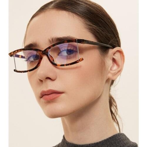 Fashion Unique Style Wild Borderless Korean Style Design Anti-Blue Light Flat Mirror Eyewear Blue Light Blocking Glasses