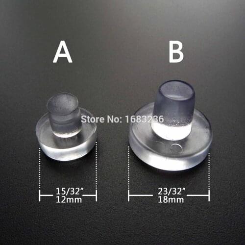 24pcs Soft Clear Transparent Furniture Table Chair Leg Feet Glide Slide Pad Floor Protector diameter 12mm 18mm