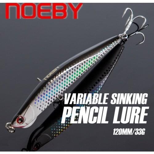 NOEBY NBL9193 Pencil Bait 120mm 33g ABS Material Hard Fishing Lure Sinking Swimbait Isca Artificial Leurres Peche Pesca Wobbler