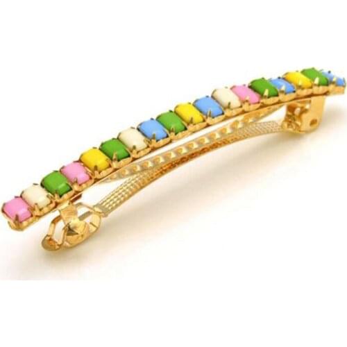 New Cute Girls Crystal Hairgrips Fashion Gold Hairpins Women Casual Hair Clips Female Barrettes Girlfriend Party Gifts