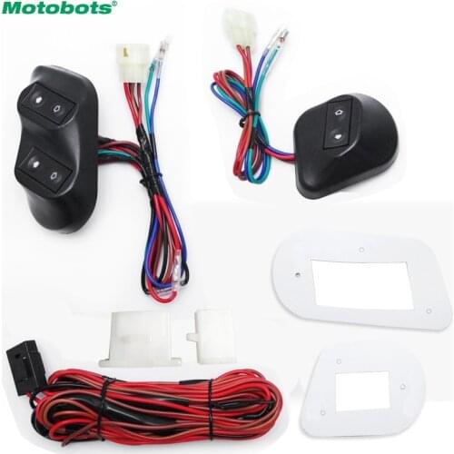 MOTOBOTS 1Set New Universal 12V/24V 3pcs Buttons Car Power Window Switches with Holder & Wire Harness #AM3938