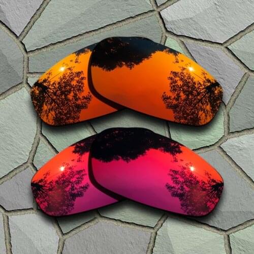 Red Orange&Violet Red Sunglasses Polarized Replacement Lenses for Oakley Split Jacket