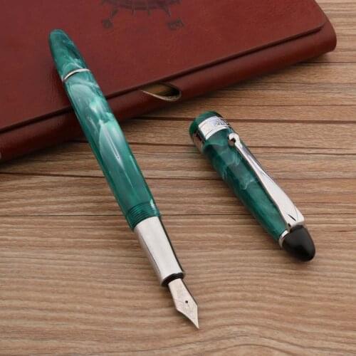 High Quality F20 Fountain Pen Spin classic SILVER plastic EF F Nib Stationery Office School Supplies