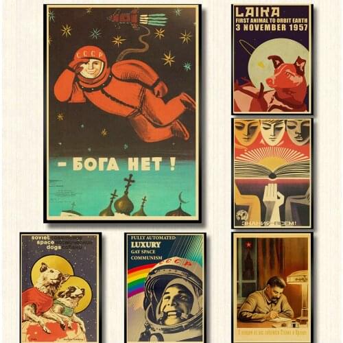Vintage Stalin USSR CCCP Poster Good Quality Prints and Posters Wall Art Retro Posters For for Room/Bar / Home Decoration
