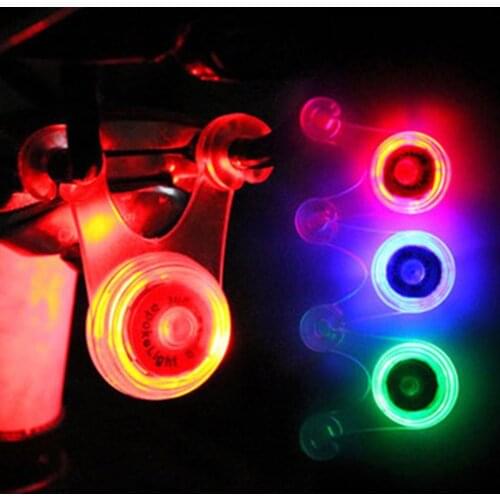 Bike Cycling Bicycle Tail Light Silicone Led Safety Warning Lamps Cushion Spoke Lamp Brake Line Lights Under The Seat Cushion