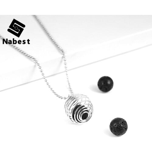 Women Men Natural Stone Hollow Spring Pendant Necklace Lave Rock Obsidian Tiger Eye Hematite Pendulum Hold Essential Oil Jewelry