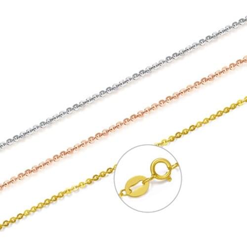 ZHIXI genuine 60cm 18K gold chain gold jewelry AU750 fashion exquisite fashion womens necklace D206-60