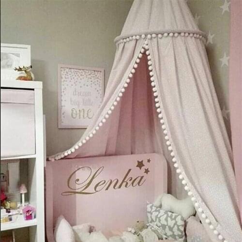 1PCS Cotton Bed Canopy For Baby Kids Carpet Bedcover Curtain Home Decor Round Dome Mosquito Net