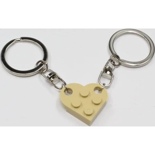 2 PCs/Set Couple For Men And Women For Kits For Parents Two Heart-shaped Key Chain Paired Keychain Valentines Day Gift