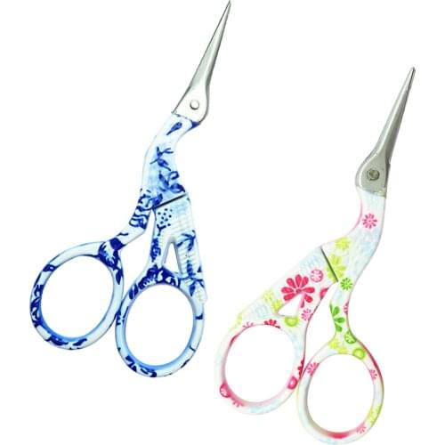 2Pcs Embroidery Scissors Stork Scissors Stainless Steel Sewing Scissors for Crafting, Art Work, Threading, Needlework